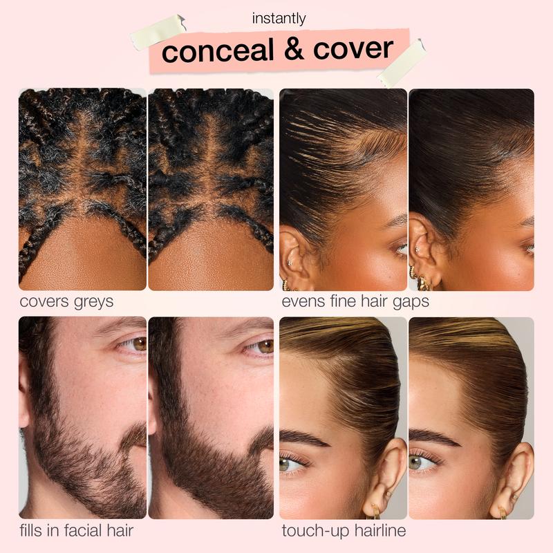 Instantly Conceal Gray Roots & Sparse Hair — Waterproof All-Day Coverage