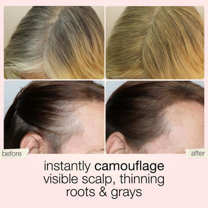 Instantly Conceal Gray Roots & Sparse Hair — Waterproof All-Day Coverage