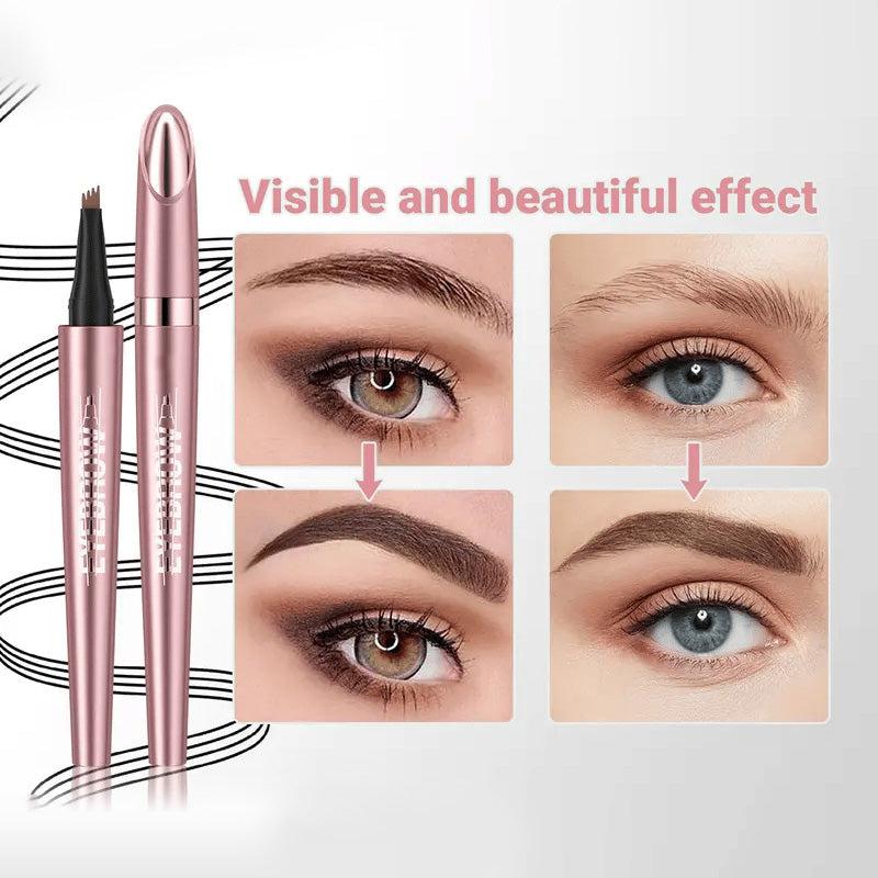 Last Day ✨ Buy 1 Get 2 Free – Waterproof Micro-Fork Eyebrow Pencil + Free Eyeliner & Mascara