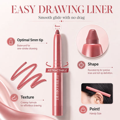Last Day Buy 1 Get 1 Free Easy Glide Lip Liner — Creamy, Blendable Color with Smooth Application, Summervibes