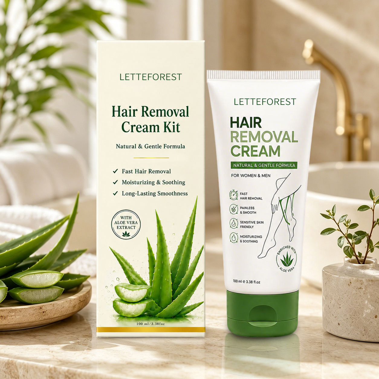 Smooth, Hair-Free Skin in Minutes — No Razor, No Pain
