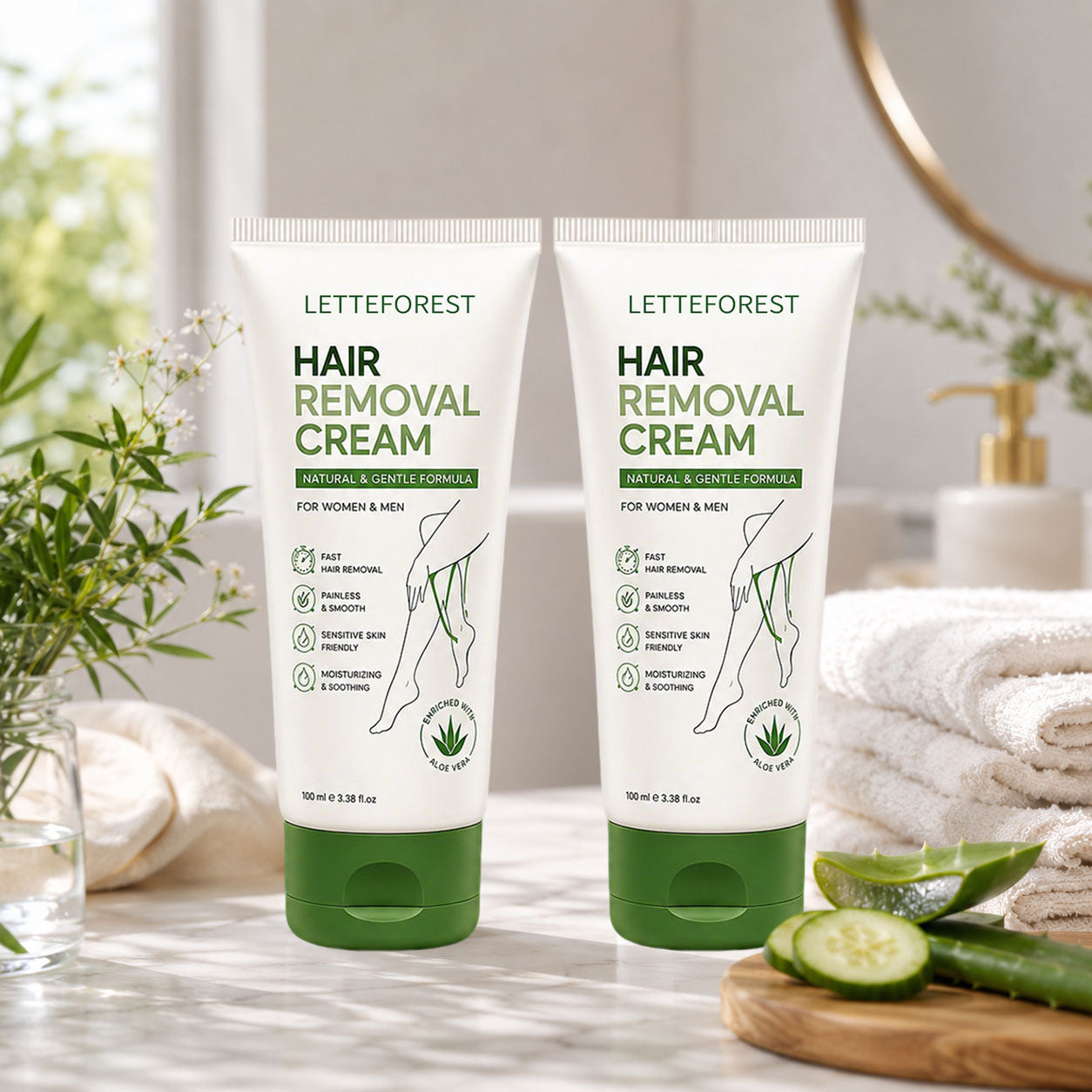 Smooth, Hair-Free Skin in Minutes — No Razor, No Pain
