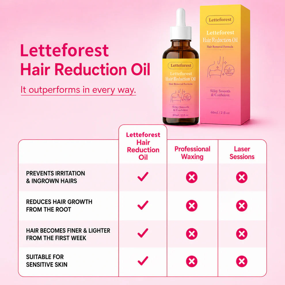 🔥LAST DAY 60% OFF  Letteforest Hair Reduction Oil 60 ml – Permanent Hair Removal Oil